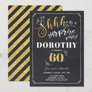 Surprise 60e anniversaire Invitation Vintage Surpr