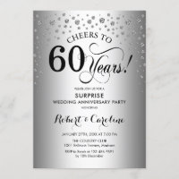 Surprise 60th Anniversary Party - Silver Black