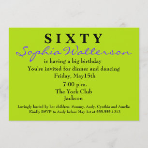 Surprise 60th Birthday Invitation