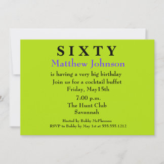 Surprise 60th Birthday Invitation