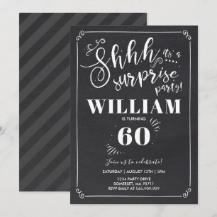 Surprise 60th Birthday Invitation Vintage Surprise