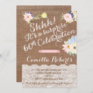 surprise 60th birthday invitations, surprise party invitation