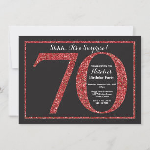 Surprise 70e anniversaire Invitation Parties scint