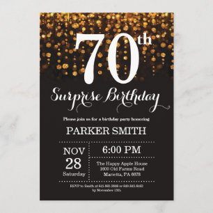 Surprise 70e anniversaire Invitation Parties scint