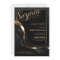 Surprise 70th Birthday Black Gold Party Invitation