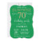 Surprise 70th Birthday Invitation Green and Gold