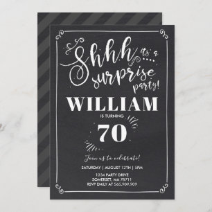 Surprise 70th Birthday Invitation Vintage Surprise