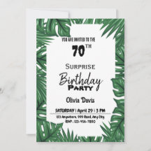 Surprise 70th Birthday Party Invitation