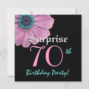 SURPRISE 70th Birthday Template Pink Daisy