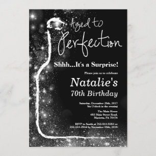 Surprise 70th Birthday Wine Aged to Perfection Invitation