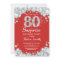 Surprise 80th Birthday Invitation Silver Diamond