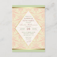 Surprise 90th Birthday Party | Damask Diamond Bow