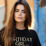 Surprise a Friend Gold Happy Birthday T-Shirt<br><div class="desc">Make someone’s birthday (Mom, co-worker, colleague) truly unforgettable (and enjoy their astounded expression maybe even a tear or two) and hand them this beautiful T-shirt at the beginning of their day with a cup of coffee and a chorus of voices singing "Happy Birthday". Embossed-style gold gradient text reads "Happy Birthday"...</div>