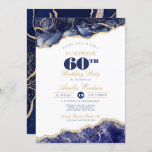 Surprise Adult 60th Birthday Party Elegant Agate Invitation<br><div class="desc">Marble agate fully customizable birthday celebration invitation</div>