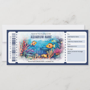 Surprise Aquarium Gift Voucher Invitation
