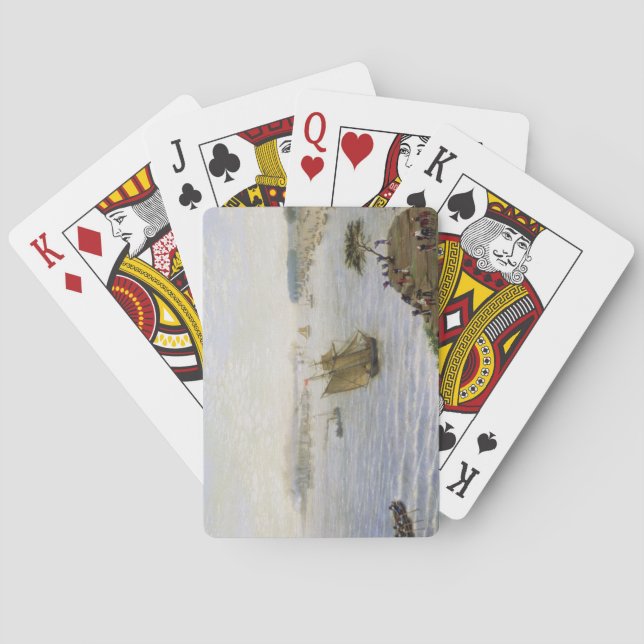 Surprise at the Front Line of the Army at Estero, Playing Cards (Back)