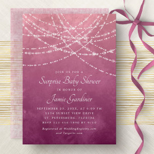 Surprise Baby Shower Girl Invitation
