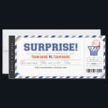 Surprise Basketball Game Stadium Gift Ticket<br><div class="desc">EDITABLE. A gift idea to surprise your loved one to a basketball game! This ticket template can be used for any occasion. Personalize yours today! For a custom design,  please send me a message</div>