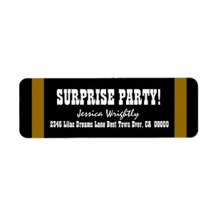SURPRISE BIRTHDAY Dark Gold Stripes V06
