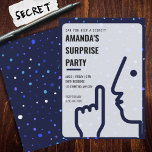 Surprise Birthday Party, Adult, Contemporary Invitation<br><div class="desc">Presenting our sleek and contemporary "Can You Keep a Secret?" invitation. Featuring a modern image of a person shhh,  this invitation exudes a sense of intrigue. Choose from our variety of colour backgrounds and customize the text to suit your event.</div>