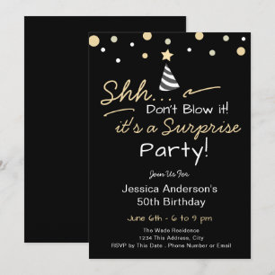 Surprise Birthday Party don't blow it Invitation