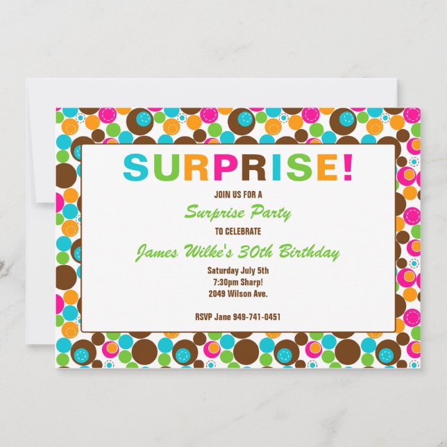 Surprise Birthday Party Invitation (Front)