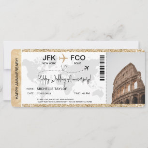 Surprise Boarding Pass Trip Ticket Destination Invitation