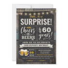 Surprise Cheers and Beers Invitation 60e anniversa