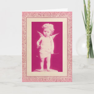 Surprise Cherub Pink Vintage carte de la Saint-Val