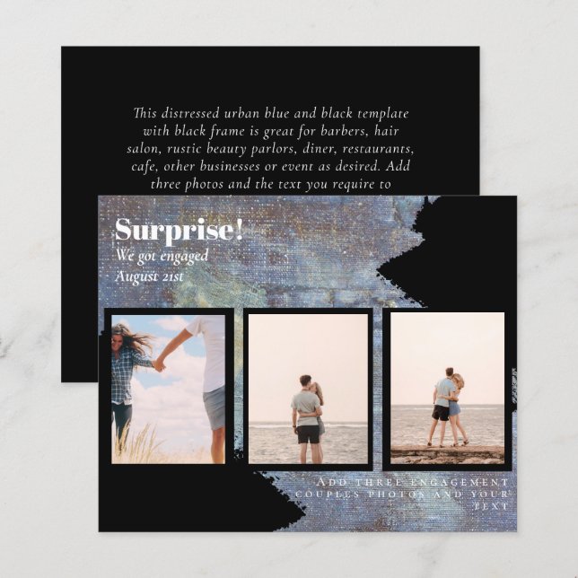 SURPRISE! Engagement PHOTO COLLAGE BUDGET (Front/Back)