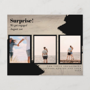 SURPRISE! Engagement PHOTO COLLAGE BUDGET Flyer