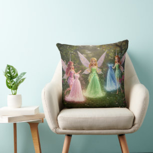 Surprise Fairy Bridal Shower Throw Pillow