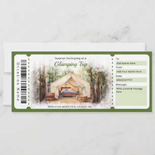 Surprise Glamping Trip Voucher Template