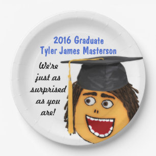 Surprise Graduate Graduation Cartoon Custom Plates