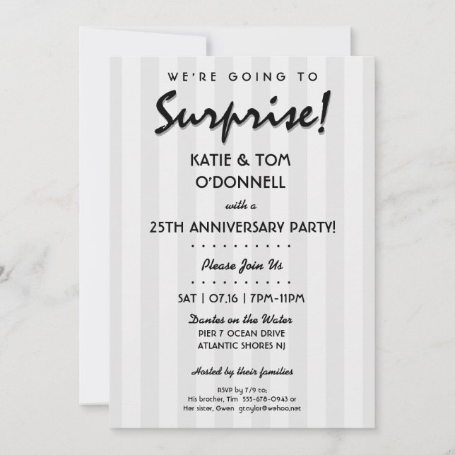 SURPRISE ! Invitation du 30e anniversaire ou toute (Devant)