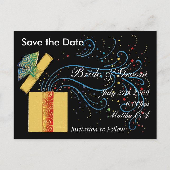 Surprise me Save the Date - Customized Announcement Postcard (Front)