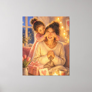 Surprise Mom Gift Canvas Wall Art Decor