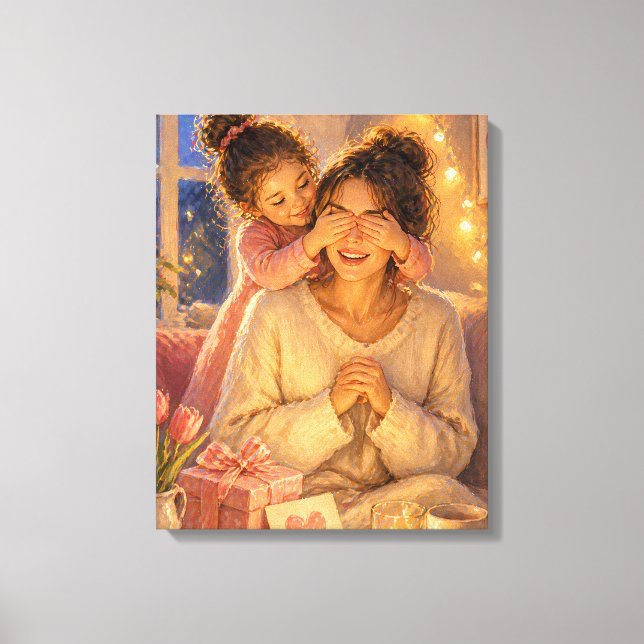 Surprise Mom Gift Canvas Wall Art Decor (Front)