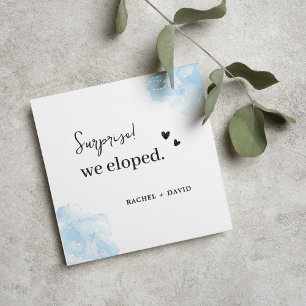 Surprise Nous avons fui Elopement Faire-part Party
