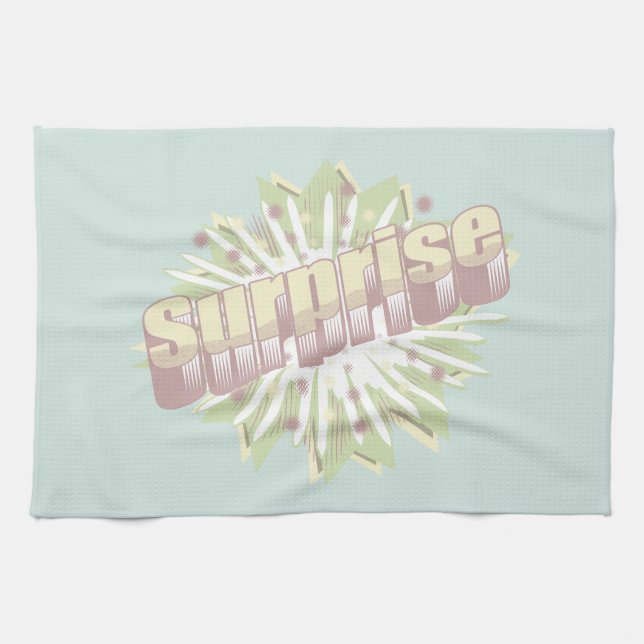 Surprise onomatopoeia explosion kitchen towel (Horizontal)
