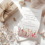 SURPRISE PARTY 100th Birthday August Birth Flower Invitation<br><div class="desc">Perfect invitation for an August birthday party. Pink gladiolus is the birth flower for that month. It forms a pretty watercolor bottom border on this floral personalized invitation. All text is editable</div>