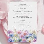 SURPRISE PARTY 19th September Birth Month Flower Invitation<br><div class="desc">Elegant watercolor asters create a floral border at the bottom of this surprise birthday party invitation. The soft pastel purple,  pink,  blue and white flowers are the September birth month flower making this the perfect theme for your September birthday.</div>