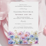 SURPRISE PARTY 21st September Birth Month Flower Invitation<br><div class="desc">Elegant watercolor asters create a floral border at the bottom of this surprise birthday party invitation. The soft pastel purple,  pink,  blue and white flowers are the September birth month flower making this the perfect theme for your September birthday.</div>