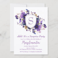 SURPRISE PARTY 60th Birthday Party Monogram Crest