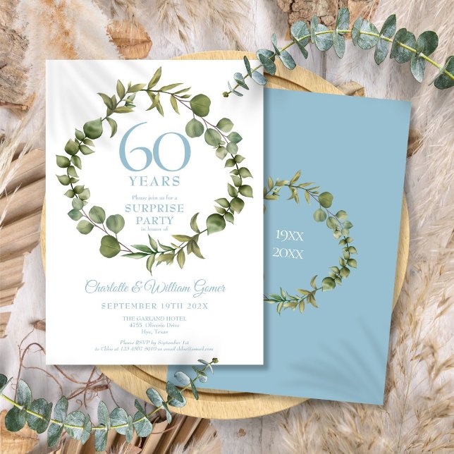 Surprise Party 60th Wedding Anniversary Garland Invitation (Surprise Party 60th Wedding Anniversary Garland Invitation)