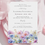 SURPRISE PARTY 65th September Birth Month Flower Invitation<br><div class="desc">Elegant watercolor asters create a floral border at the bottom of this surprise birthday party invitation. The soft pastel purple,  pink,  blue and white flowers are the September birth month flower making this the perfect theme for your September birthday.</div>