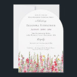 SURPRISE PARTY 85th Birthday August Birth Flower Invitation<br><div class="desc">Perfect invitation for an August birthday party. Pink gladiolus is the birth flower for that month. It forms a pretty watercolor bottom border on this floral personalized invitation. All text is editable</div>