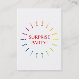 surprise party burst invitations