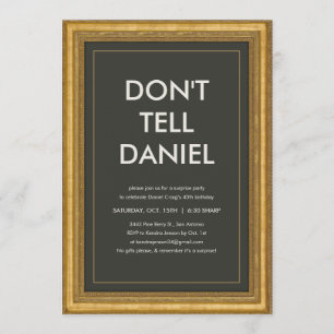 Surprise Party Don’t Tell Invitations