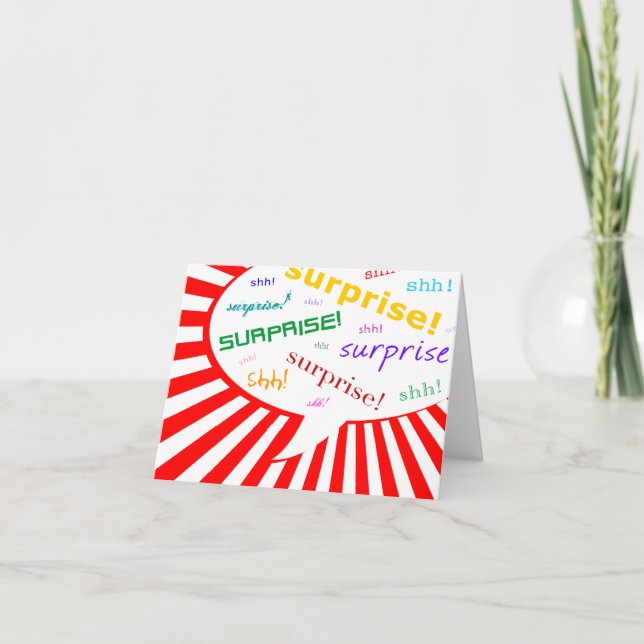 surprise party invitation : comic speech bubble (Front)